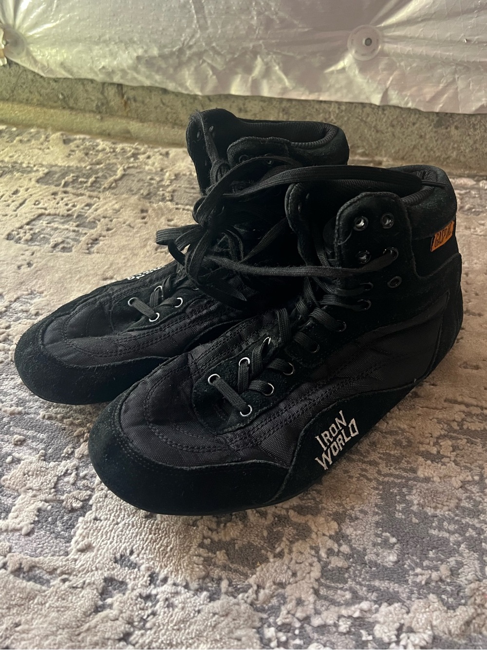 GASP Black Zeus Thunderbolt Bodybuilding Weightlifting Sneakers Size 9.5 US